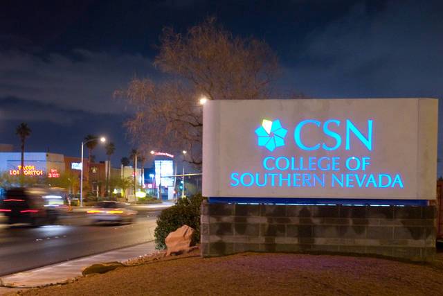 CSN sign at night