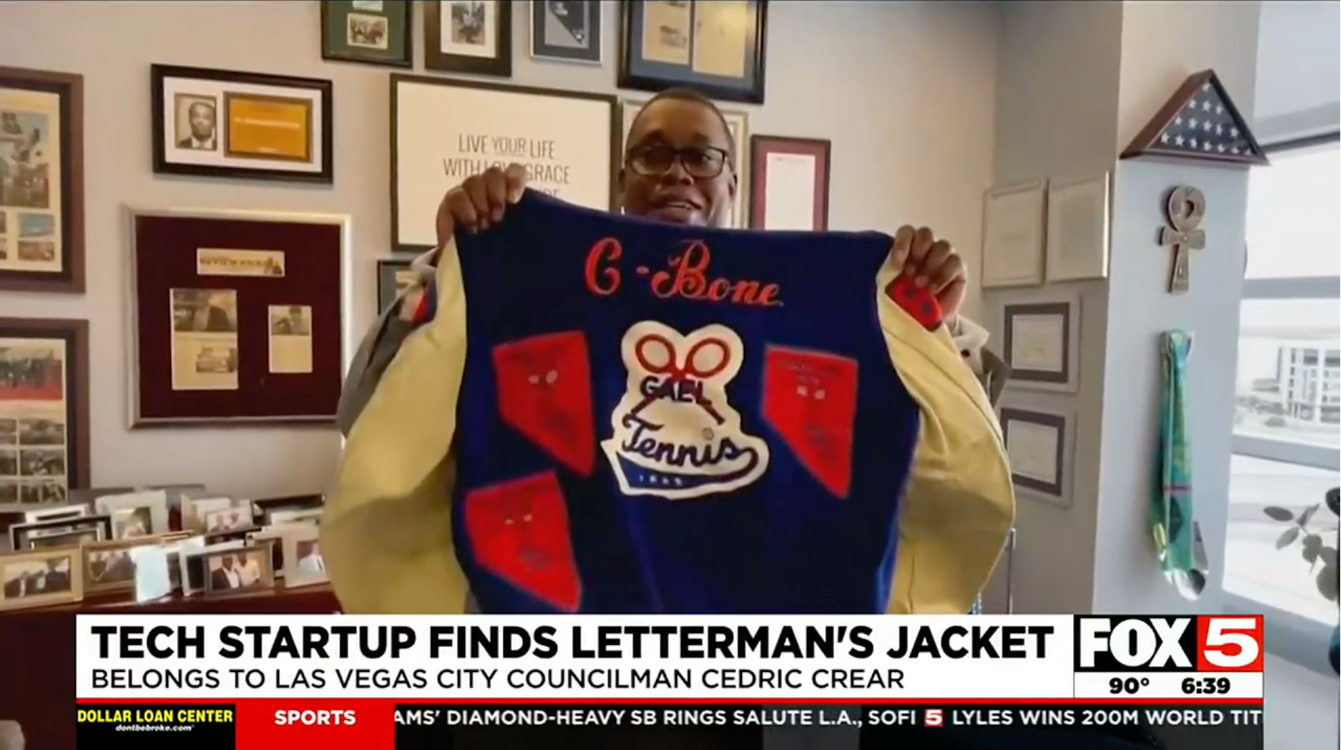 A tech startup helped find a Las Vegas City Councilman's letterman's jacket.